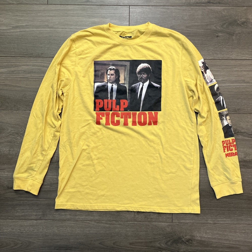 Pulp Fiction Mens M Long Sleeve T Shirt Yellow